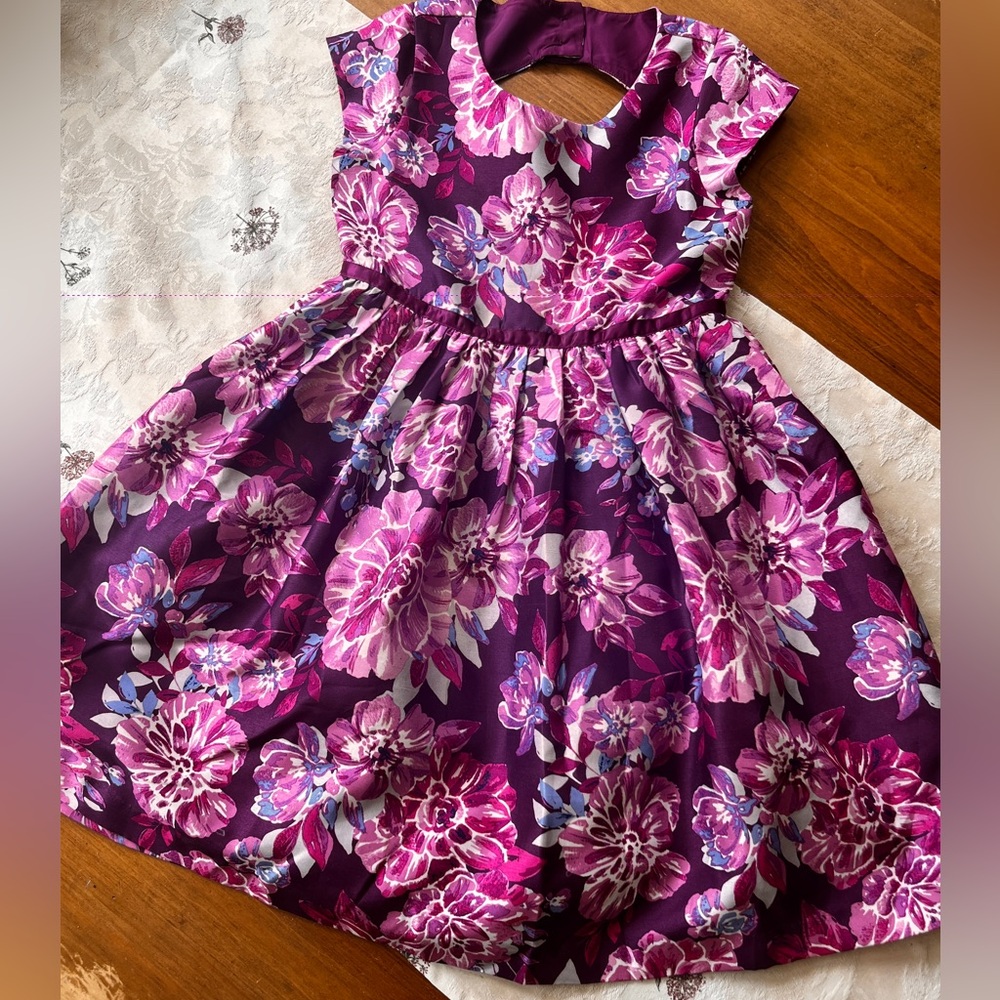 Floral Purple Kids Dress